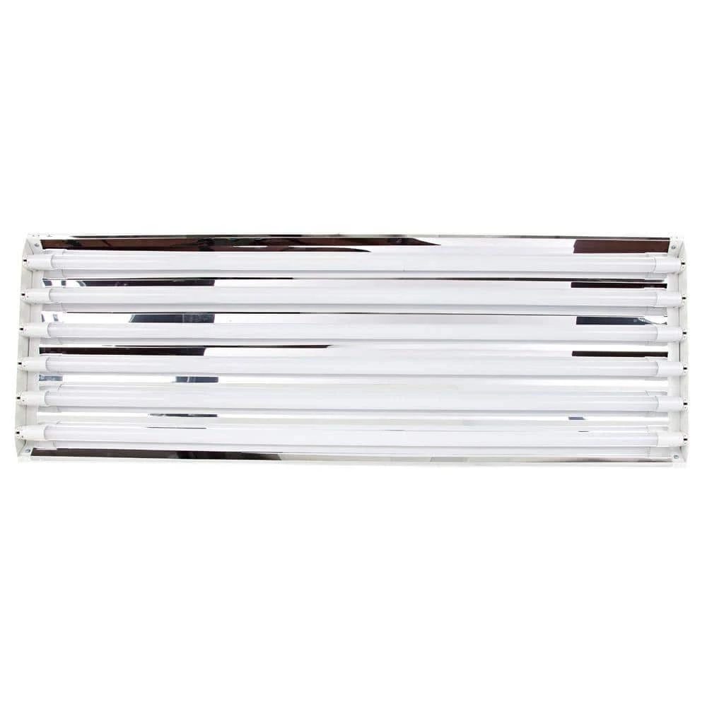 4 ft. 6-Light Fluorescent Multi Volt Gloss White High Bay with Specular Reflector by EnviroLite 7 4 ft. 6-Light Fluorescent Multi Volt Gloss White High Bay with Specular Reflector by EnviroLite - Image 5