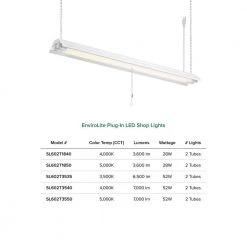 4 ft. T8 LED White Shop Light by EnviroLite 14 4 ft. T8 LED White Shop Light by EnviroLite -Troy Lighting Sales white envirolite shop lights sl602t3540 4f 1000