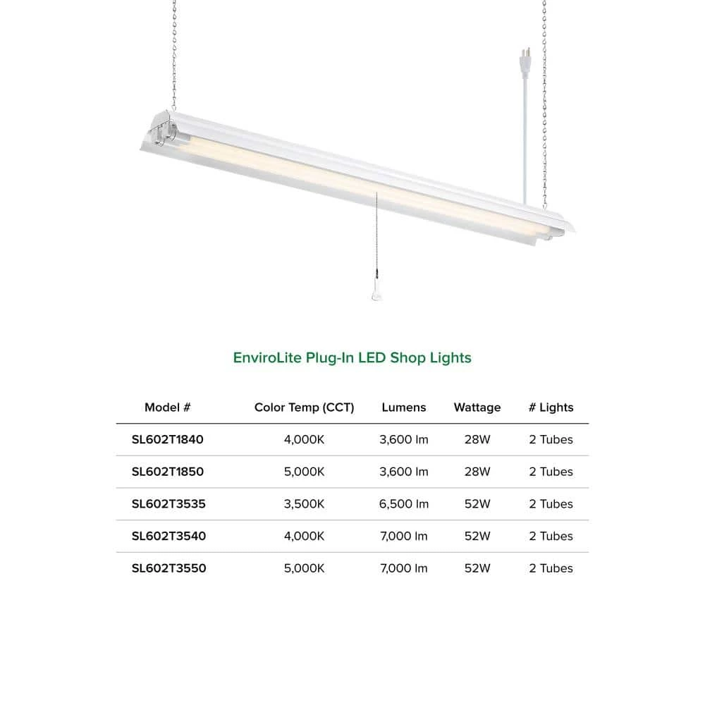 4 ft. T8 LED White Shop Light by EnviroLite 8 4 ft. T8 LED White Shop Light by EnviroLite - Image 6
