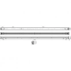 90-Watt Equivalent 8 ft. Integrated LED Linear White Strip Light with Selectable CCT/Wattage/Lumen and 0-10-Volt Dimming by EnviroLite -Troy Lighting Sales white envirolite strip light fixtures st8lswdmdsc 44 1000