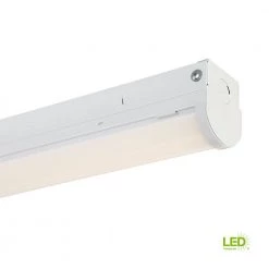8 ft. 600-Watt Equivalent Integrated LED White Strip Light Fixture, 4000K by EnviroLite -Troy Lighting Sales white envirolite strip light fixtures st8n96dmd40 66 1000