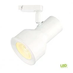 Large Solid White Step Cylinder Integrated LED Track Lighting Head by EnviroLite -Troy Lighting Sales white envirolite track lighting heads evt1032d3 06 a0 1000