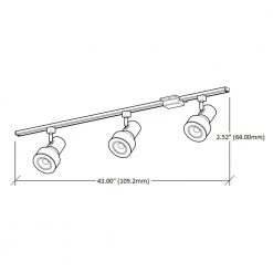 3.5 ft. Solid White Integrated LED Track Lighting Kit with 3-Small Step Cylinder LED Track Lights by EnviroLite -Troy Lighting Sales white envirolite track lighting kits evt1042d3a 06 40 1000