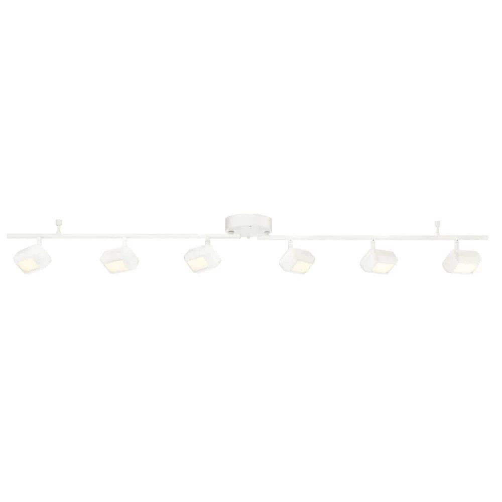4.33 ft. 6-Light White integrated LED Track Lighting Kit with Adjustable Bar and 6-Rotating Track Heads by EnviroLite 2 4.33 ft. 6-Light White integrated LED Track Lighting Kit with Adjustable Bar and 6-Rotating Track Heads by EnviroLite