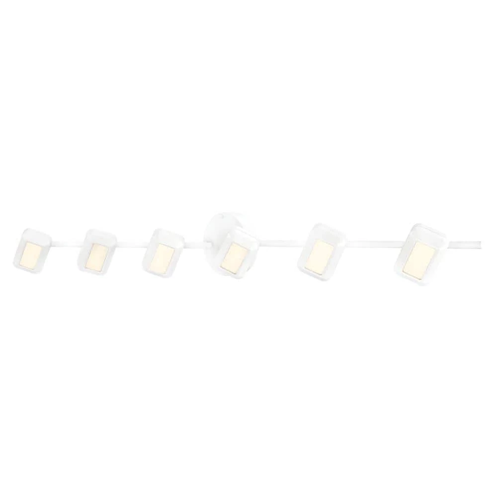 4.33 ft. 6-Light White integrated LED Track Lighting Kit with Adjustable Bar and 6-Rotating Track Heads by EnviroLite 7 4.33 ft. 6-Light White integrated LED Track Lighting Kit with Adjustable Bar and 6-Rotating Track Heads by EnviroLite - Image 6