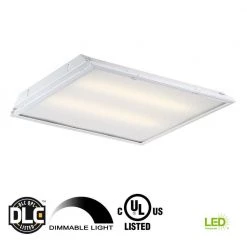 2 ft. x 2 ft. 96-Watt Equivalent Integrated LED White Troffer, 4000K by EnviroLite -Troy Lighting Sales white envirolite troffers evtr22bl20pd 4f 1000