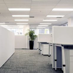 2 ft. x 4 ft. 14-Watt LED White Prismatic Grid Ceiling Troffer with Battery Backup and 1800 Lumen T8 Flex Tubes 3500K by EnviroLite -Troy Lighting Sales white envirolite troffers tr24t81835b 4f 1000