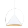 Mari 1-Light White, Gold Empire Pendant Light with White Metal Shade by Troy Lighting -Troy Lighting Sales white gold troy lighting chandeliers f1824 gl swh 64 1000
