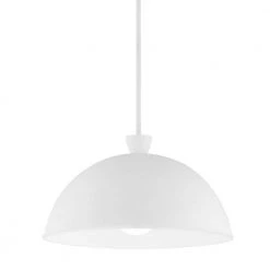 Tygo 1-Light White Standard Pendant Light with White Metal Shade by Troy Lighting