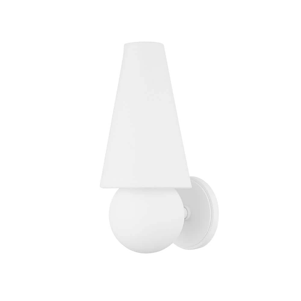 Cassius 1 White Wall Sconce with White Linen Shade by Troy Lighting 3 Cassius 1 White Wall Sconce with White Linen Shade by Troy Lighting